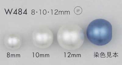 W484 Round Pearl Button For Dyeing