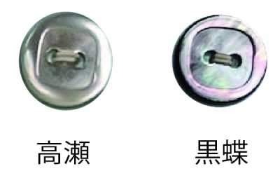 4302H 2-hole Rimmed Shell Button