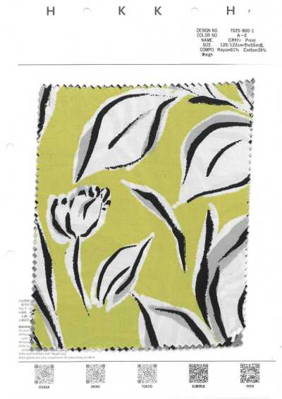 7025-800-1 CR Satin (Large Floral, Brushed Touch)