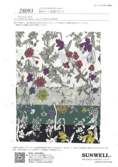 28093 60s Lawn Floral Print