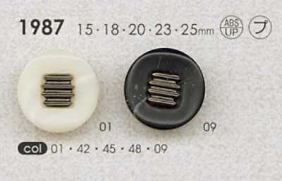 1987 Polyester Resin/ABS Resin Button