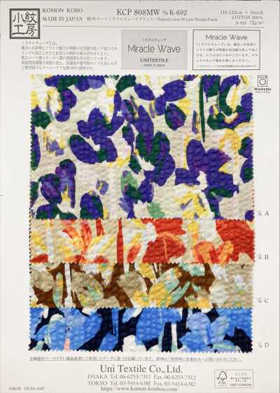 KCP808MW-DK-692 Cotton 80 Lawn Miracle Wave Print