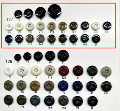 127 Giraffe Urea Resin Glossy Four-Hole Flat Button
