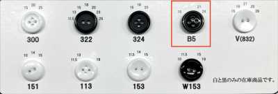 B5 Urea Resin 4-Hole Rimmed Button