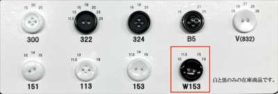 W153 Urea Resin Two-Hole Rimmed Button