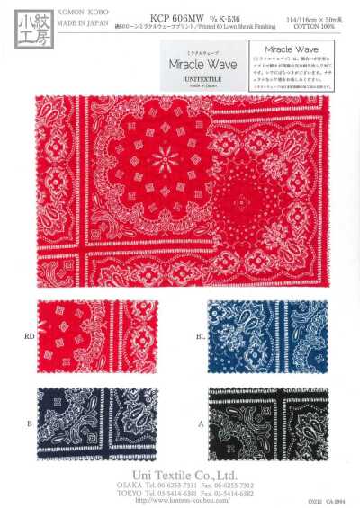 KCP606-MW-DK-536 Cotton 80 Lawn Miracle Wave Print