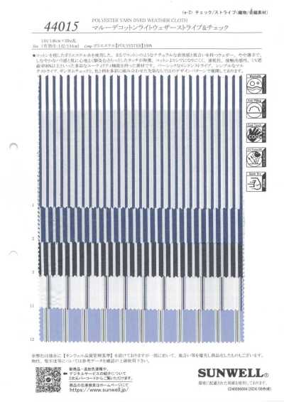 44015 Marude Cotton Light Weather Cloth Stripe & Check