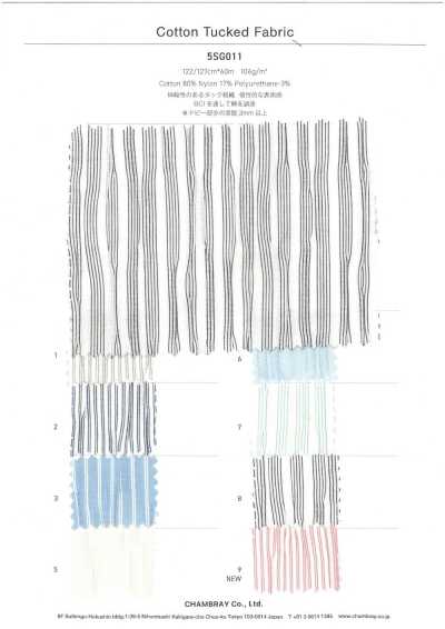5SG011 Cotton Tucked Fabric