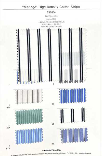 5SG006 Mariage High-Density Cotton Stripe