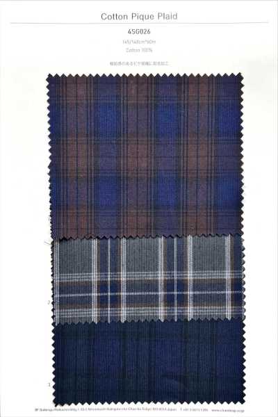 4SG026 Cotton Pique Plaid
