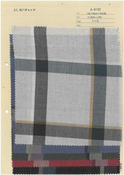 A-8152 Cotton/Linen 60/1 Check