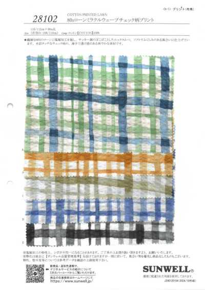 28102 80s Lawn Miracle Wave Check Print