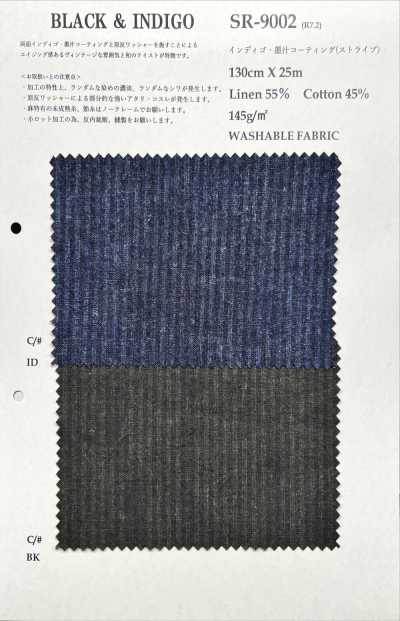 SR9002 Linen/Cotton Black Ink Coating One Wash