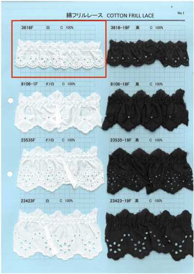 3616F Cotton Frill Lace