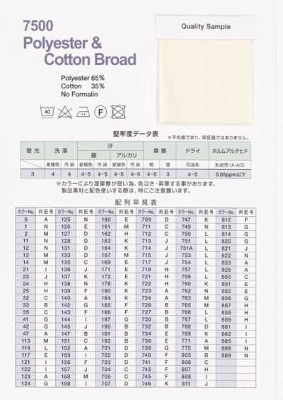 7500-2F T/C Broadcloth Double-Fold Tape
