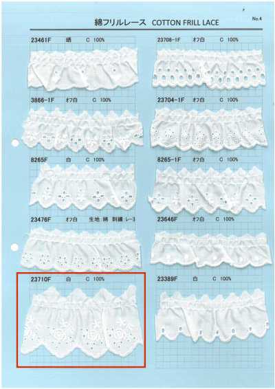 23710F Cotton Frill Lace