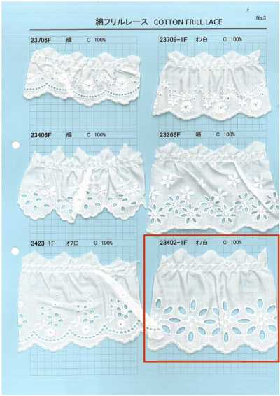 23402-1F Cotton Frill Lace