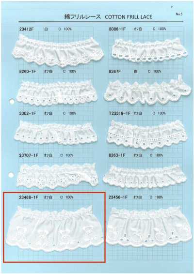 23468-1F Cotton Frill Lace