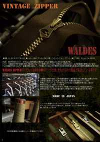 3-G-E-OR WALDES® Vintage Zipper, Red Copper, Size 3, Polyester Tape, Open Asahi Fastener Sub Photo