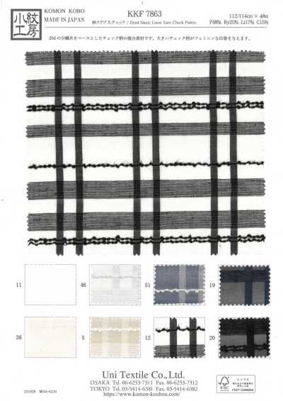 KKF7863 Linen Slub Check