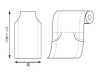 41467 Wide PE Gusseted Roll Cover Width 580/680mm X 1600mm