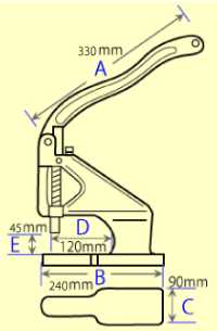 XXX M-type Hand Press[Press Fastener/ Eyelet Washer] Kajitec Sub Photo