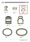 DOUBLE-D-RING Set D Ring 21mm
