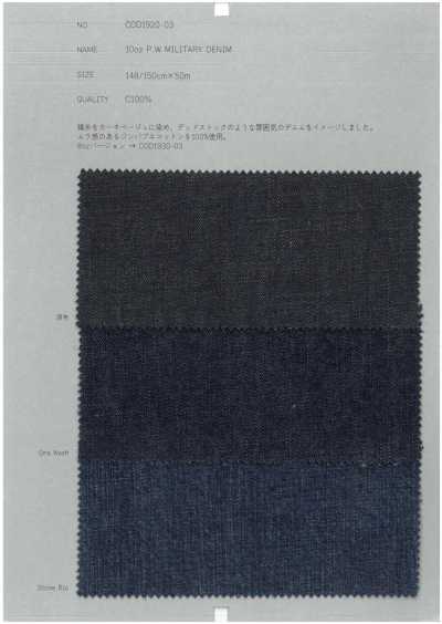 COD1920-03 10oz P.W Military Denim