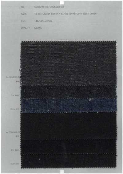 COD65WB-03 13.5oz White Core Black Denim