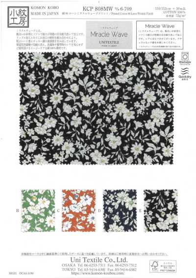 KCP808MW-D6-709 80 Cotton Lawn Miracle Wave Print