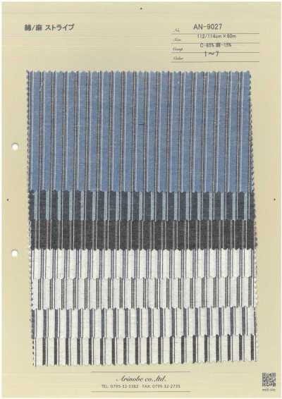 AN-9027 Cotton Linen Stripe
