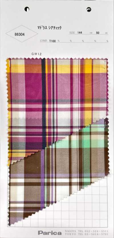86304 Madras Sheer Check