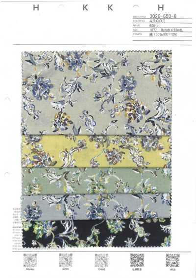 3026-650-8 60 Lawn Chintz