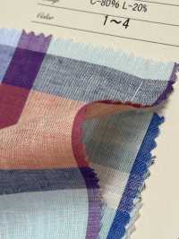 A-8174 Linen Check[Textile / Fabric] ARINOBE Sub Photo