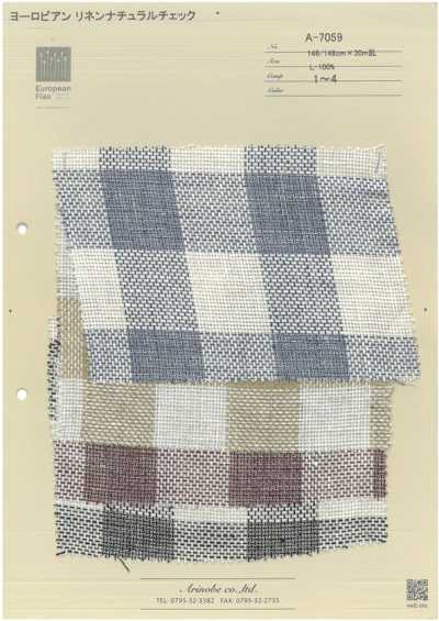 A-7059 European Linen Natural Check