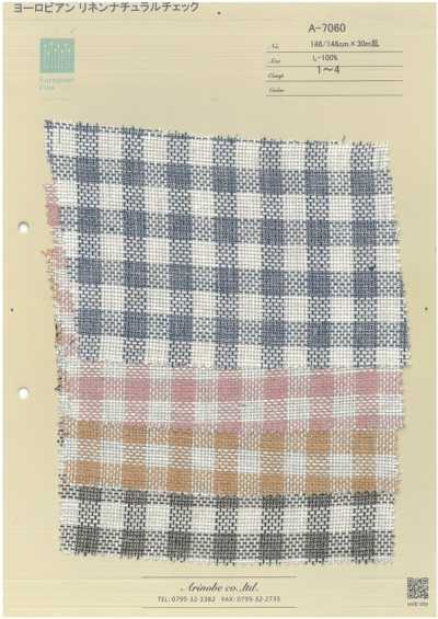 A-7060 European Linen Natural Check