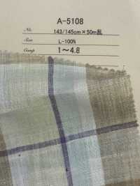 A-5108 100% Linen, Madras Check[Textile / Fabric] ARINOBE Sub Photo