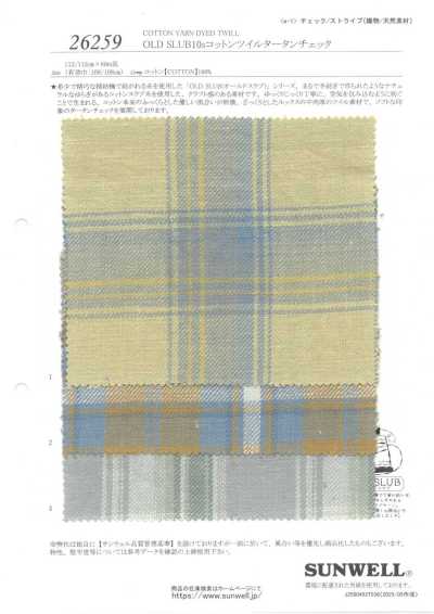26259 OLD SLUB 10s Cotton Twill Tartan Check