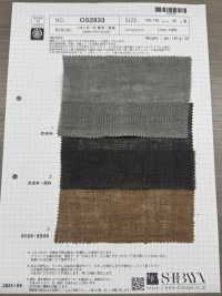 OS2833 Linen Gauze Dyed With Persimmon And Charcoal[Textile / Fabric] SHIBAYA Sub Photo