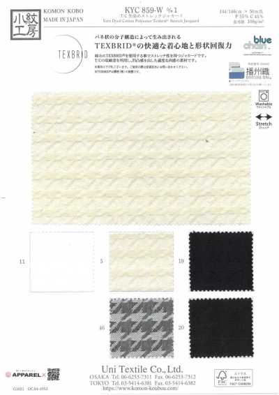 KYC859-W-D1 T/C. Yarn Dyed Stretch Jacquard