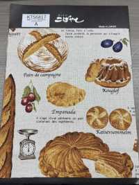 KTS6817 Linen Linen Canvas Bread Sweets Print[Textile / Fabric] Sub Photo
