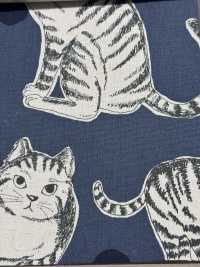 KTS7110 Linen Canvas Big Cat Print[Textile / Fabric] Sub Photo