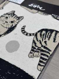 KTS7110 Linen Canvas Big Cat Print[Textile / Fabric] Sub Photo