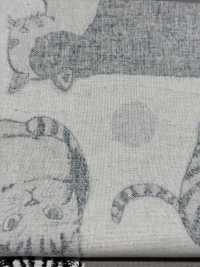 KTS7110 Linen Canvas Big Cat Print[Textile / Fabric] Sub Photo
