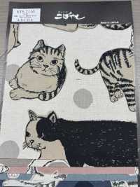 KTS7110 Linen Canvas Big Cat Print[Textile / Fabric] Sub Photo