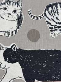 KTS7110 Linen Canvas Big Cat Print[Textile / Fabric] Sub Photo