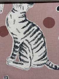 KTS7110 Linen Canvas Big Cat Print[Textile / Fabric] Sub Photo