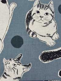 KTS7110 Linen Canvas Big Cat Print[Textile / Fabric] Sub Photo