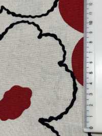 UP5928 Linen Linen Canvas Peach Flower Print[Textile / Fabric] Sub Photo