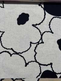 UP5928 Linen Linen Canvas Peach Flower Print[Textile / Fabric] Sub Photo